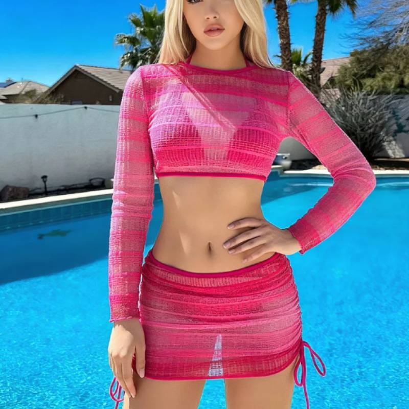 Womens Bikini Swimsuit Set With Polyester Fabric For Water Sports And Beachwear