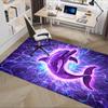 Electric Dolphin Chair Mat: Office Carpet, Oversized Rug for Home Decor, Sofa Mat, Desk Pad Gift Suitable for Bedroom, Living Room, Any Room