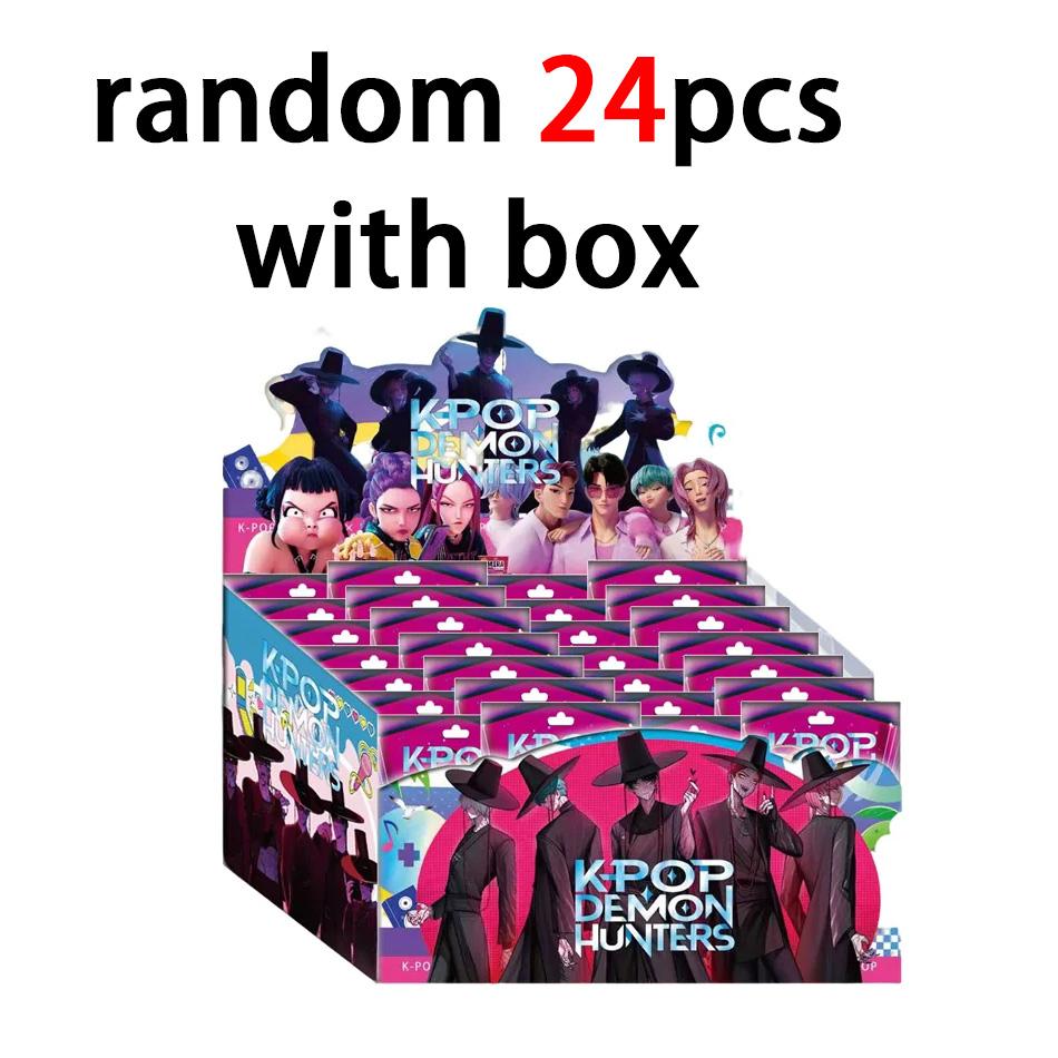 Kpop Demon Hunters Blind Box Figure Toy Set, Collectible, Derpy Tiger, Rumi, Mira, Zoey, Christmas Dolls for Fans, 1-24Pcs