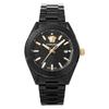 Quartz 5 ATM Water Sapphire Black Stainless Steel Men's V-Code Watch, VE6A00925, Movement, Resistance, Crystal, Dial, [Used]