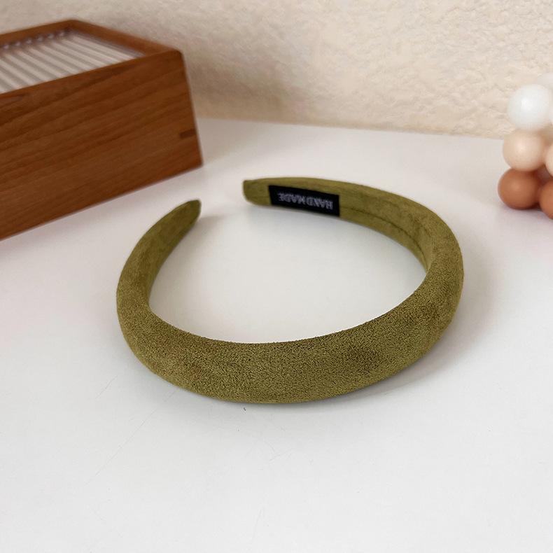 Retro New Dark Color Headbands For Women Temperament Versatile Sponge Hairband Girl Face Wash Hair Hoop Fashion Hair Accessories