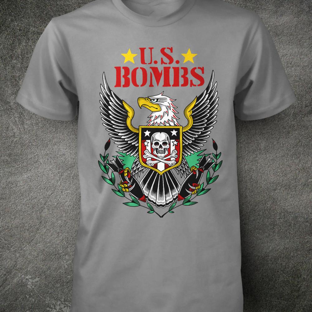 TRENDING US Bombs Rock Band Gray T-shirt Tee All Sizes Short Sleeve JM559