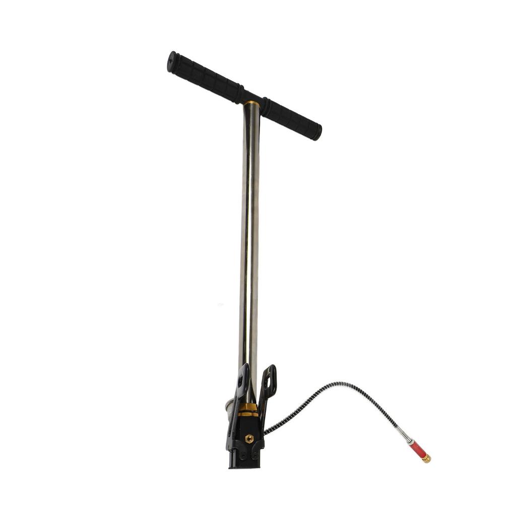 New 3 Stage Air Rifle Gun Hand Pump Stirrup Charging Gas Filter Gauge Valve Hose