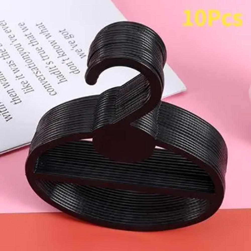 10Pcs Oval Coat Hanger Transparent Tie Display Racks Clothes Display Holder  Closet Organizer