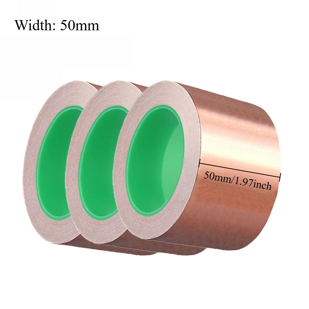 3pcs 20m Doubel Side Conductive Copper Foil Tape Adhesive DIY Crafts Soldering Repair Tapes EMI Anti-static Adhesive Tape