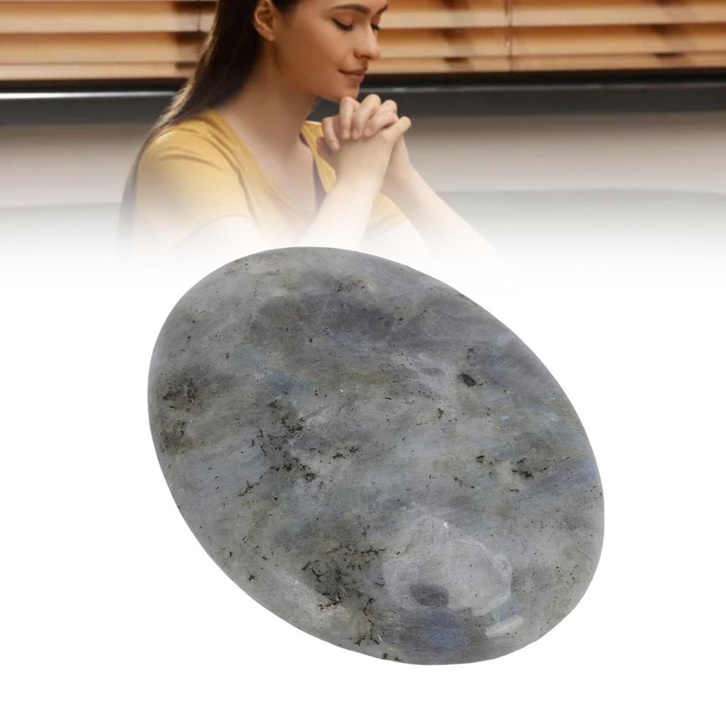 Palm Stone 7.5cm Polished Comfortable Touch Oval Stone for Meditation