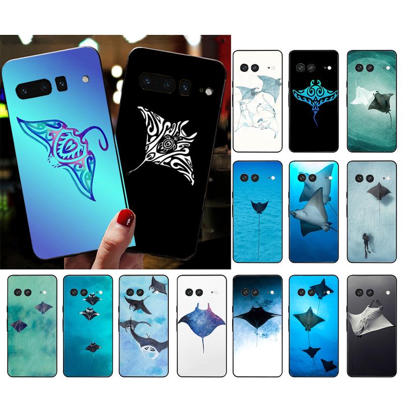 Phone Case For Google Pixel 10 9 Pro XL 9A 8 7 6 Pro Pixel 8A 7A 6A Pixel 8 7 6 5 Ocean Animal Manta Rayjpg