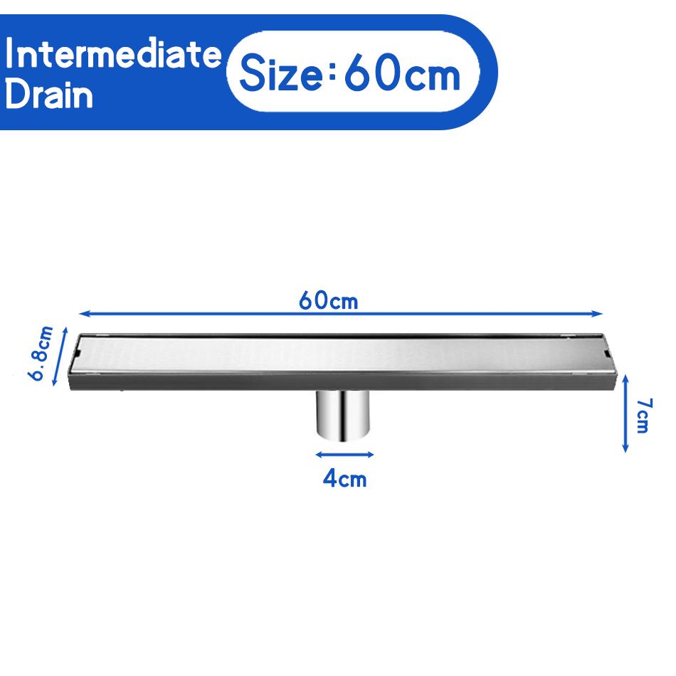 

Невидимый слив для пола Showe 60 70 80 90 100 см 304 нержавеющая сталь прямоугольный поддон для ванны длинный слив линейный слив для пола крышка