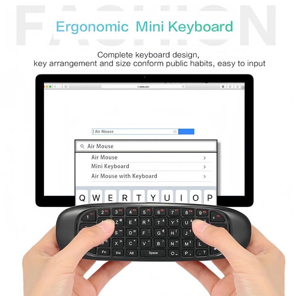 2.4G Wireless Keyboard Flying Mouse Keyboard Mini Keyboard with IR Learning for PC Projector TV BOX Laptop