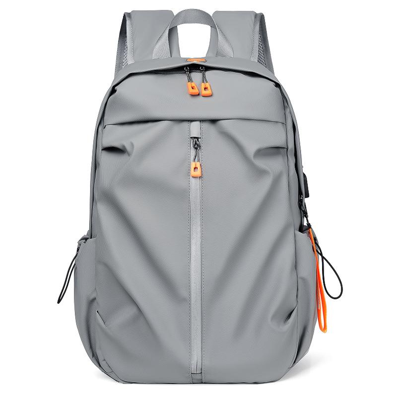 New backpack men s backpack, large-capacity simple schoolbag, fashion trend computer bag travel backpack серый