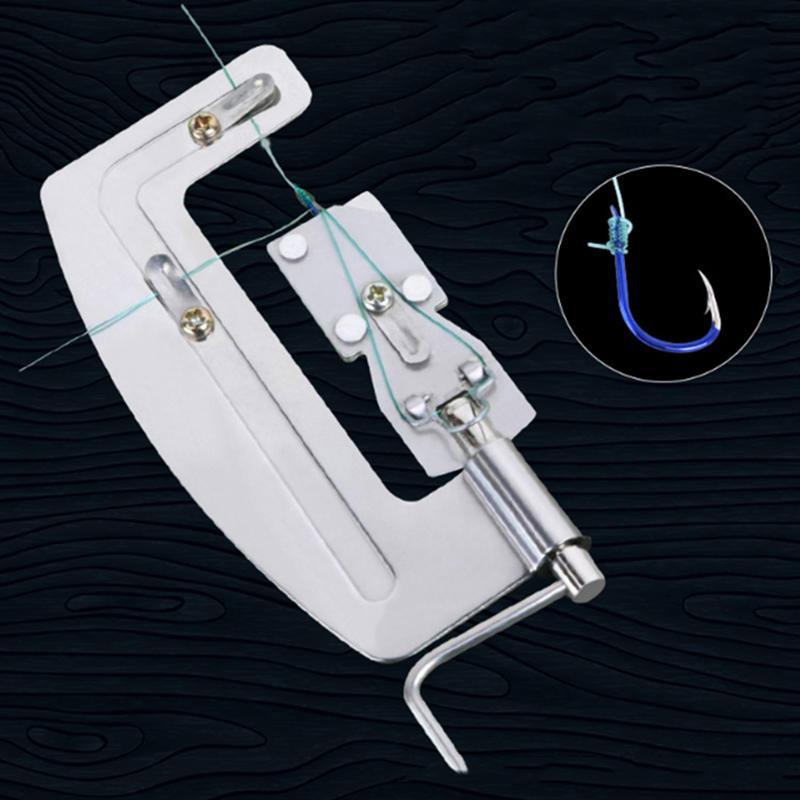 1PC Tying Binding Portable Fish Hook Line Knotter Stainless Steel Semi