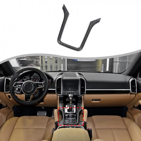 Wood Grain Interior Center Console Frame Cover Trim For Porsche Cayenne 2011-17