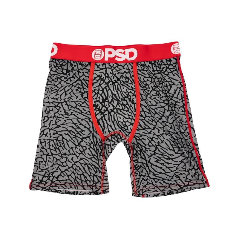 PSD Boxer Briefs Estampados Cómodos de Secado Rápido para Hombre de Línea Larga de Tiro Medio