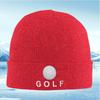 Simbolo palla da golf sfondo nero lettere semplici Uomo Donna Unisex Cappello a maglia Berretto Cappello pullover Inverno Termico Caldo Natale