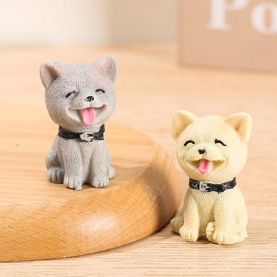 Welpenfigur, wetterbeständig, realistisches Kunstharz, Mikro-Landschaftsdekoration, Tierminiatur für den Garten