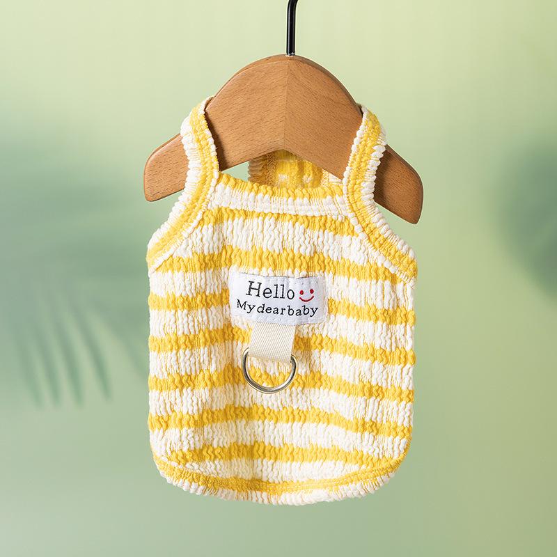 

Весна Лето Собачье Печенье Полосатый Свежий Подтяжки Кошка Велосипеды Маленькая Собака Тедди Bigbear Pet Одежда для Собак XXL