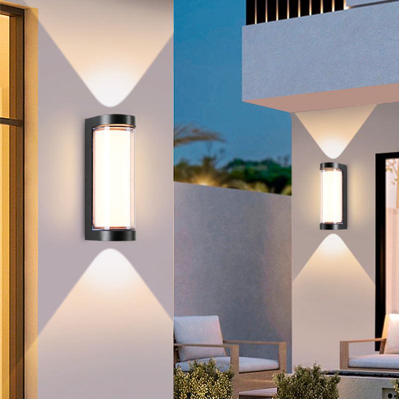Modern Waterproof Aluminum LED Wall Lamp Big Size Square Exterior Sconce Garden Porch Outdoor Borosilicate Glass Diffuser 2-Year