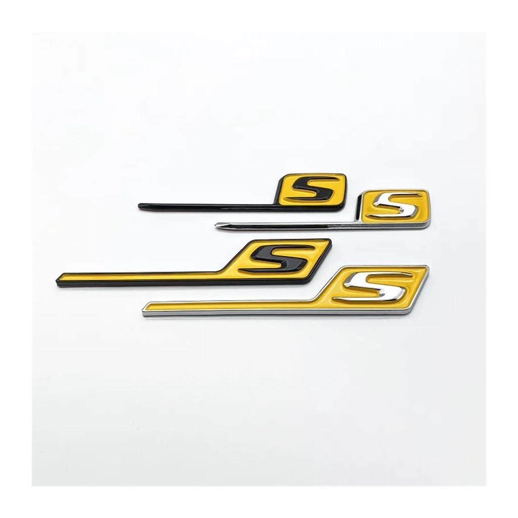 Yzw6688 ABS S Badge Emblem Car Trunk Sticker Compatible with S/E63S C63S GLC63S GLE63S