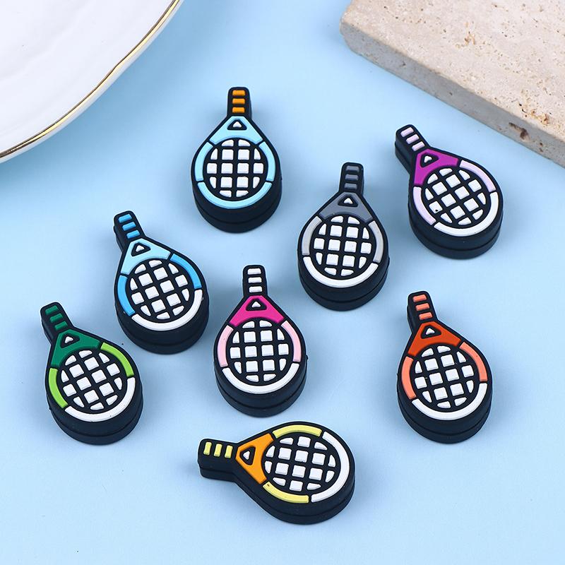 Tennis Racket Shape Multi-Color Shock Absorber Silicone Sports Durable Tennis Squash Badminton Staff Accessories
