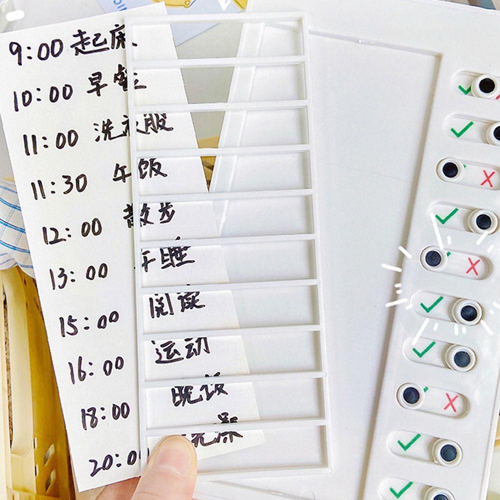 Student Message Checklist Memo Plastic Board Children's Self-discipline Punch Card Chore Chart