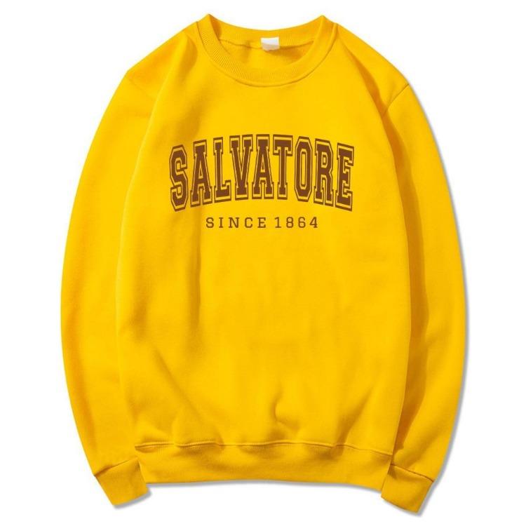 Vampire Diaries TVD Damon Stefan Salvatore Mystic Falls Vintage Hoodie Sweatshirt Crewneck Jumper Fans Top Since1864