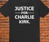 Charlie Kirk Justice Pour CK Liberté T-shirt Noir Hommes Femmes T-shirts Haut tee Turning Point RIP