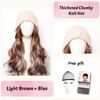 Women's Winter Wig Hat Knitted Hat Long Wave Straight Hair Synthetic Hat Wig