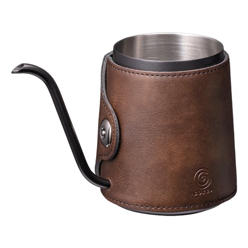 cores C470 Drip Pot, Coffee, 300ml, Narrow Mouth, Leather Cover