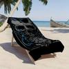 Dark skeleton retro watch pattern polyester microfiber beach towel is highly absorbent, suitable for swimming and beach outings
