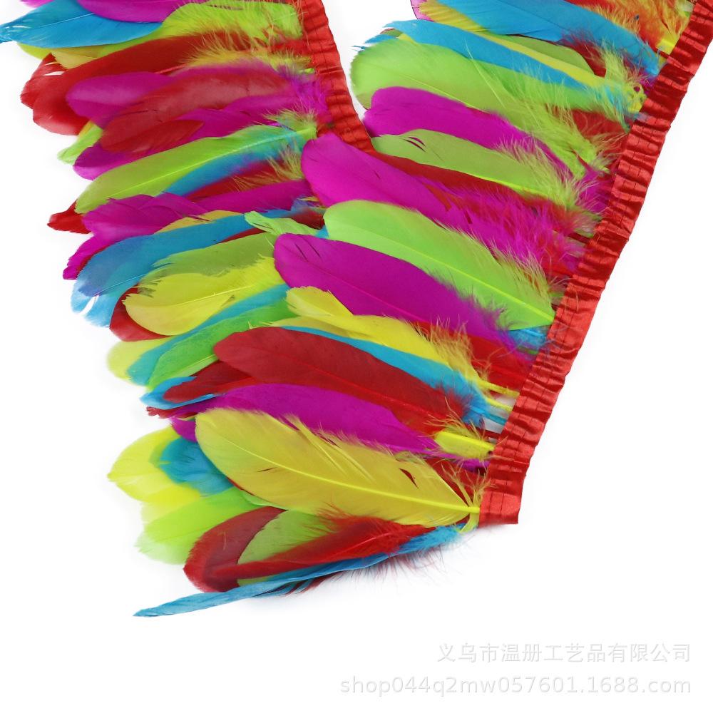 Natural Color Goose Feather Big Floating Cloth Edge Clothing Accessories 2 Meters A Pack Of Feather Cloth Belt Diy New