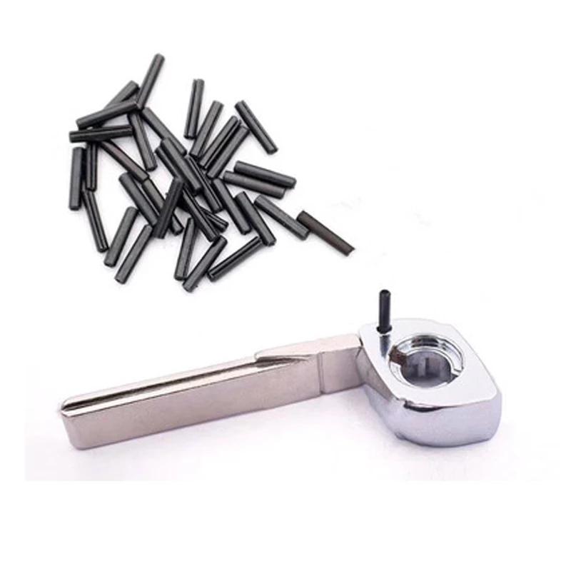 200 ks 1,6*8 mm 1,7*8 mm nerezová ocelová výklopná čepel dálkového klíče s pevným kolíkem, železné kolíky na klíče od auta
