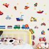 Cartoon cars children room wall stickers for kids room boy bedroom wall decals window poster 3D car wall sticker wallpaper