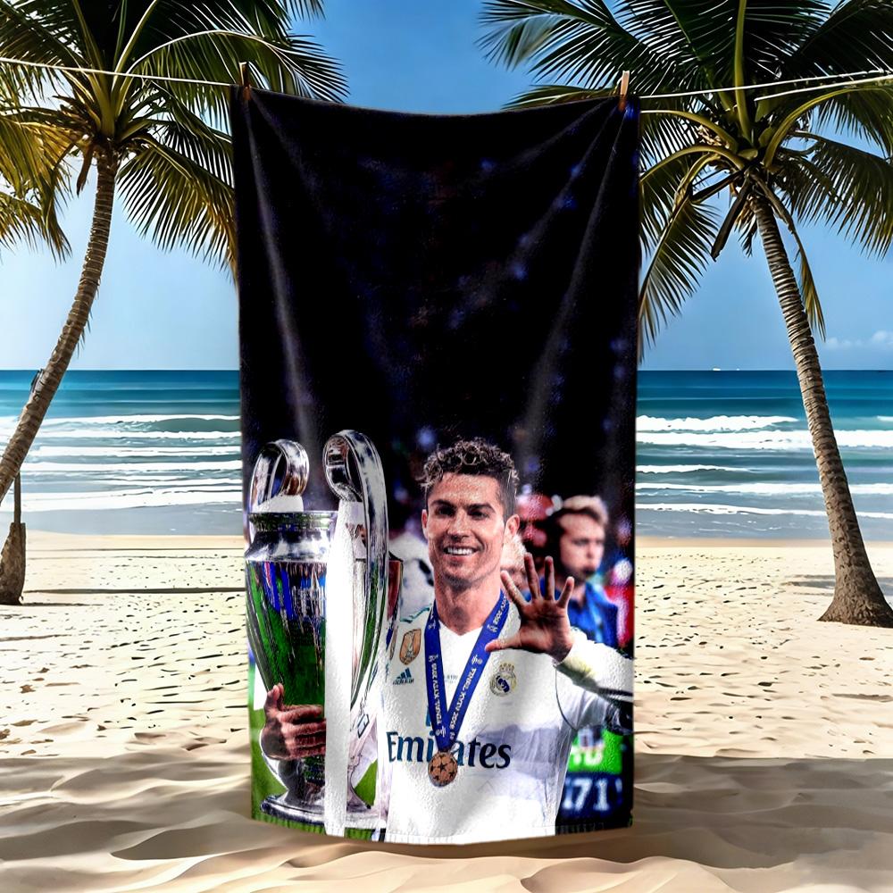 Cristiano Ronaldo Strandtuch Schnelltrocknend Weich Mikrofaser Bequem Leicht