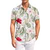 Men's Casual Loose Fit Hawaiian Print Short Sleeve Shirt Lightweight Button Down Summer Beach Shirt for Outdoor Activities