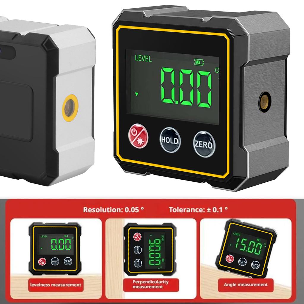 Digital Angle Measure Instrument USB Charging Table Saw Miter Protractor Slope Measuring Meter Woodworking Measuring Tool