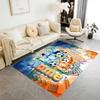 Bluey's Soccer Adventure Customized Name Floor Mat Perfect for Foyer Entryway Dining Room Hallway Anti-slip Rug Decorate Offices