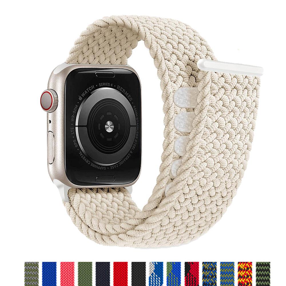 Braided Solo Loop Strap For Apple Watch Ultra 49mm 44mm 45mm 40mm 41mm 42mm Correa Bracelet iWatch Series 8 7 SE 6 5 4 3 Strap