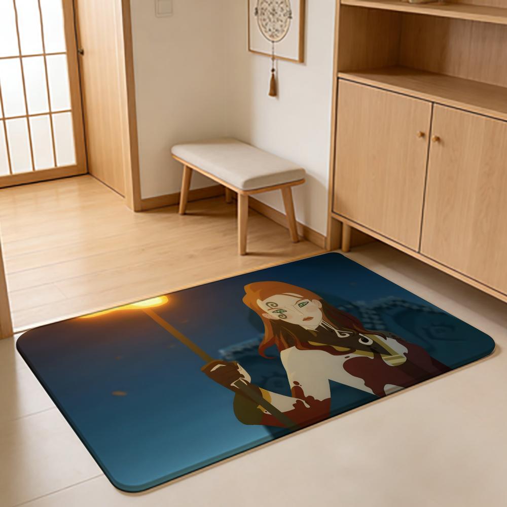 Myth T-Twilight of the Gods Floor Mat Absorbent Floor Mat Non-Slip Entrance Rug for Bathrooms Restrooms and Toilets