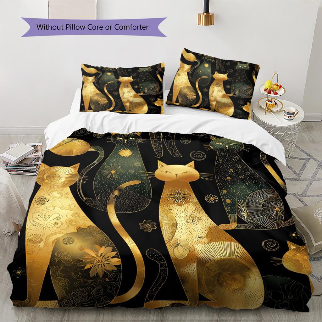 Cartoon Pattern Bedding Quilt Set Quilt Cover Pillowcase Home Decoration Birthday Gift (1 * duvet cover + 2 * pillowcase, without core)