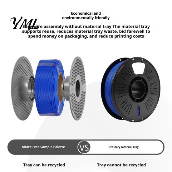 Model Making Supplies Matte PLA 3D Printer Filament, Spoolless Printing 1Kg 1.75mm Filament Roll Compatible with Most Printers