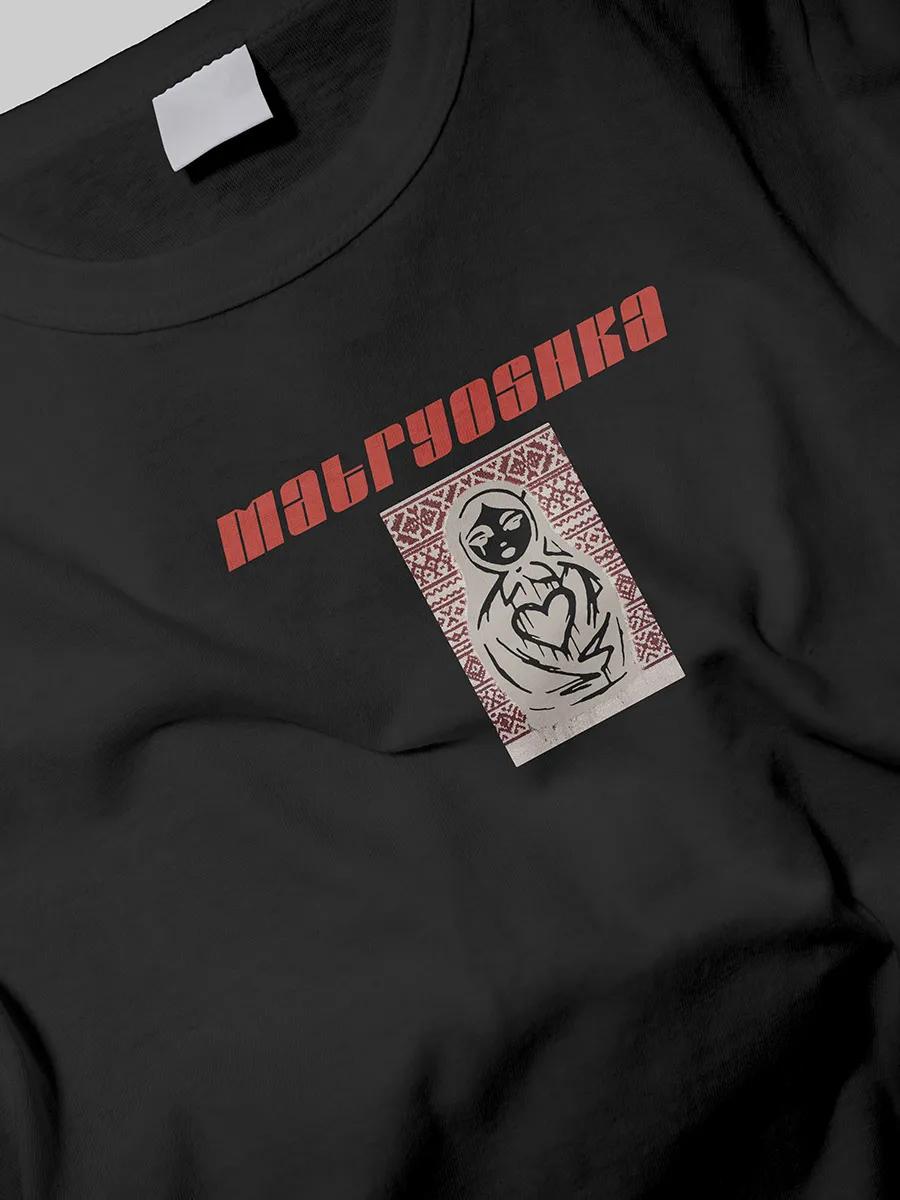 T-shirt with print and inscription Matryoshka 4XL