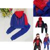 Marvelous Comfort With 2pcs Kids Boy Long Sleeve Spiderman Hoodie Trousers Tracksuit Set