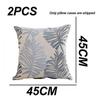 2pcs Square Linen Pillow Cover Office Cushion Cover