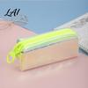 Multi-pen Storage Pouch Iridescent Holographic Pencil Case Transparent Stationery Bag with Wide School Supplies Organizer U-Shaped Zipper,