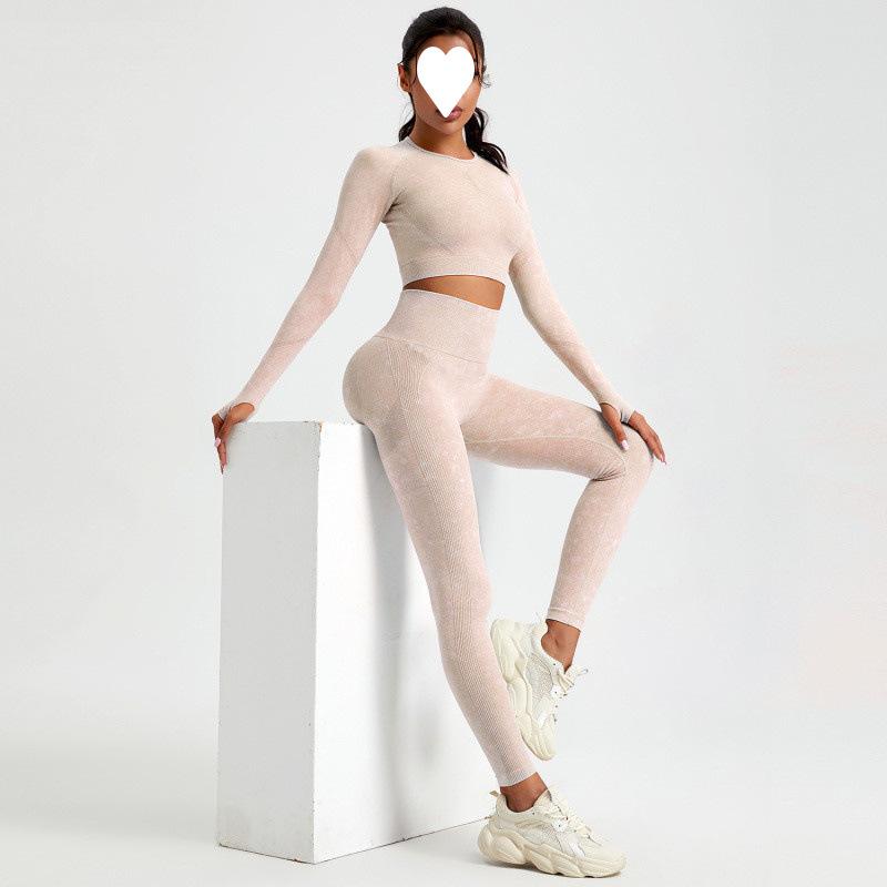 Set Sportvarslavil Slimming cu Talie Înaltă - Mânecă Lungă, Ascunde Imperfecțiunile, Accentuează Formele, Stil European-American, Ținută Fitness.