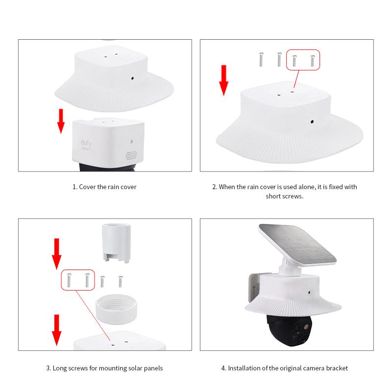 1PC Weatherproof Cover For Eufy S340 Protection Against Rain Sun ABS White 17*13*4.5cm Weather Proof Cover Consumer Electronics