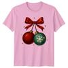 Christmas OrnaUnisexts Holiday Red Bow Unisexs Unisexs Graphic Tee