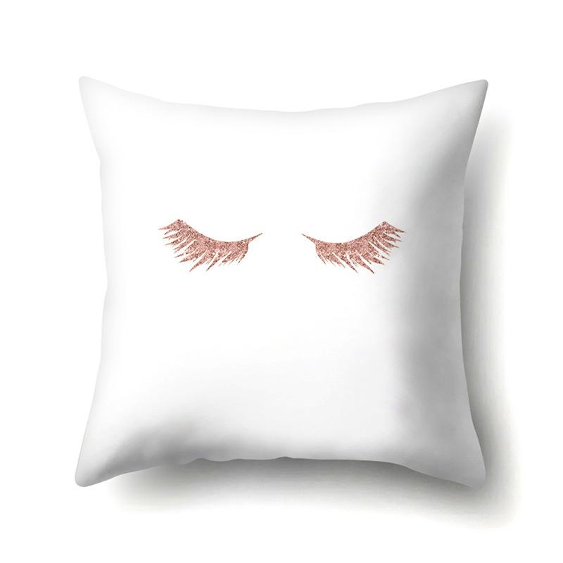 Polyester Pillow Case Automobile Decoration Home Printed Pillow Case Waist Cushion Cover Car Cushion Head Cushion Cover