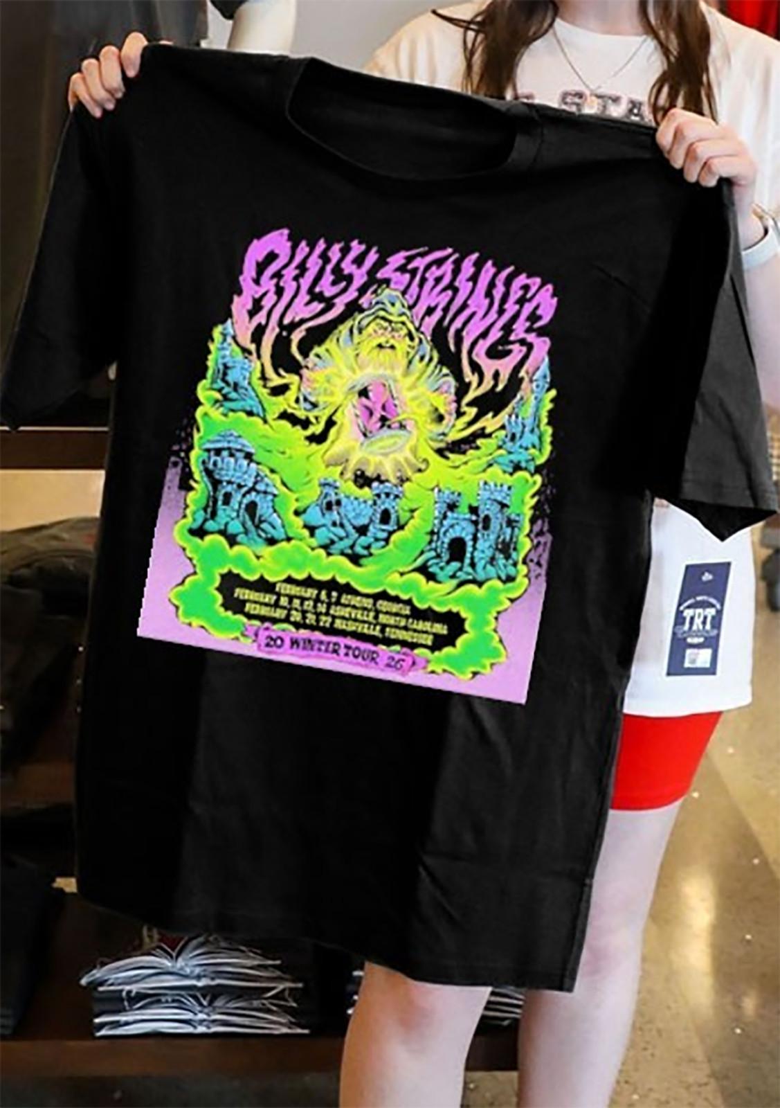 Billy Strings Winter Tour 2026 T-Shirts BLACK MEN S