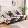 Stretch Futon Slipcover Armless Sofa Cover Furniture Protector Without Armrests Slipcover Soft with Elastic Bottom for Kids
